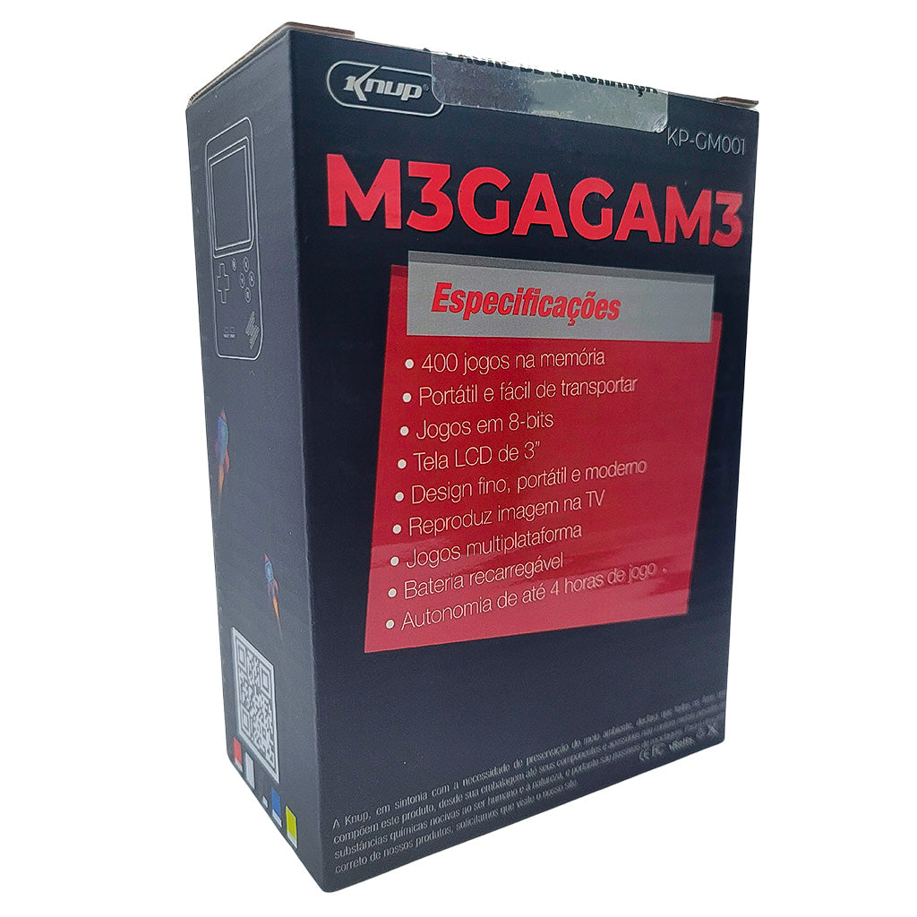 Mini Game Portatíl 400 Jogos na Memória M3GAM3 KP-GM001 - KNUP